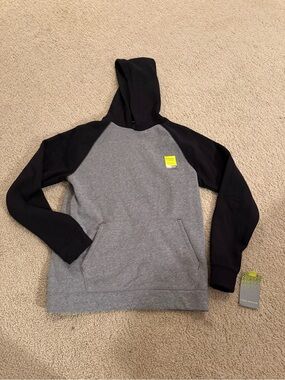 tek gear Gray Body with Black Raglan Sleeve Hoodie